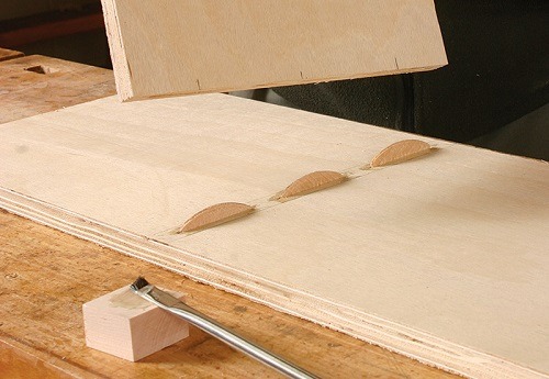 Assembling Biscuit Joint
